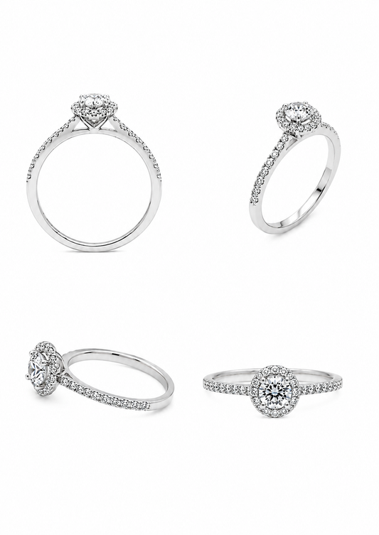 Ring witgoud 'Briljant geslepen'