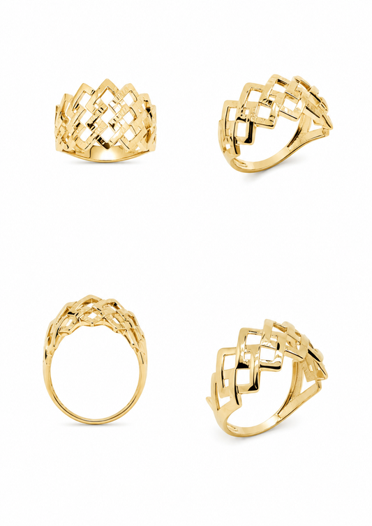 18k/750 geelgouden ring