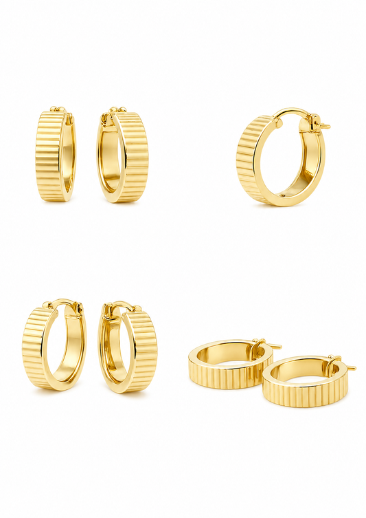 Geelgouden creolen, 18k/750, 2,72 g