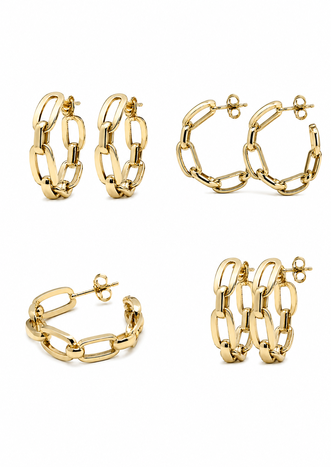 Boucles d'oreilles créoles en or jaune