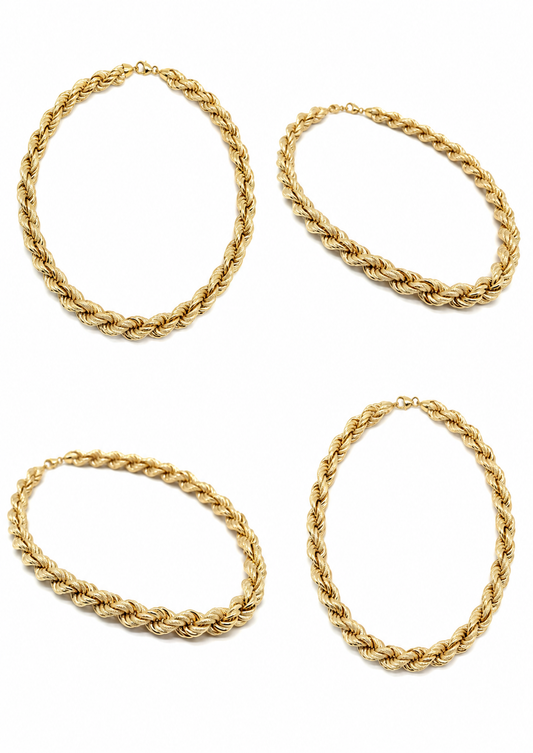 Dikke gedraaide gouden ketting, 18 karaat/750, 39,75 g
