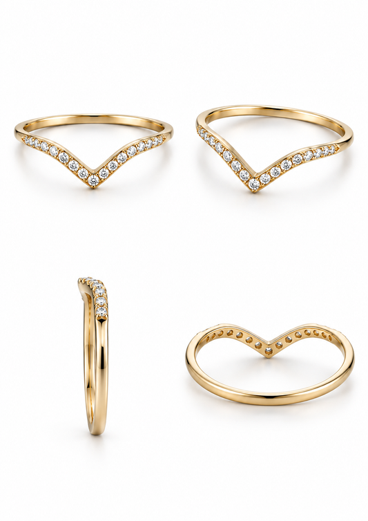 V-vormige ring