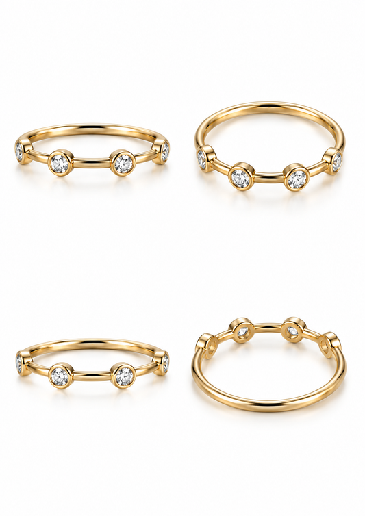 Ring met gladde zetting
