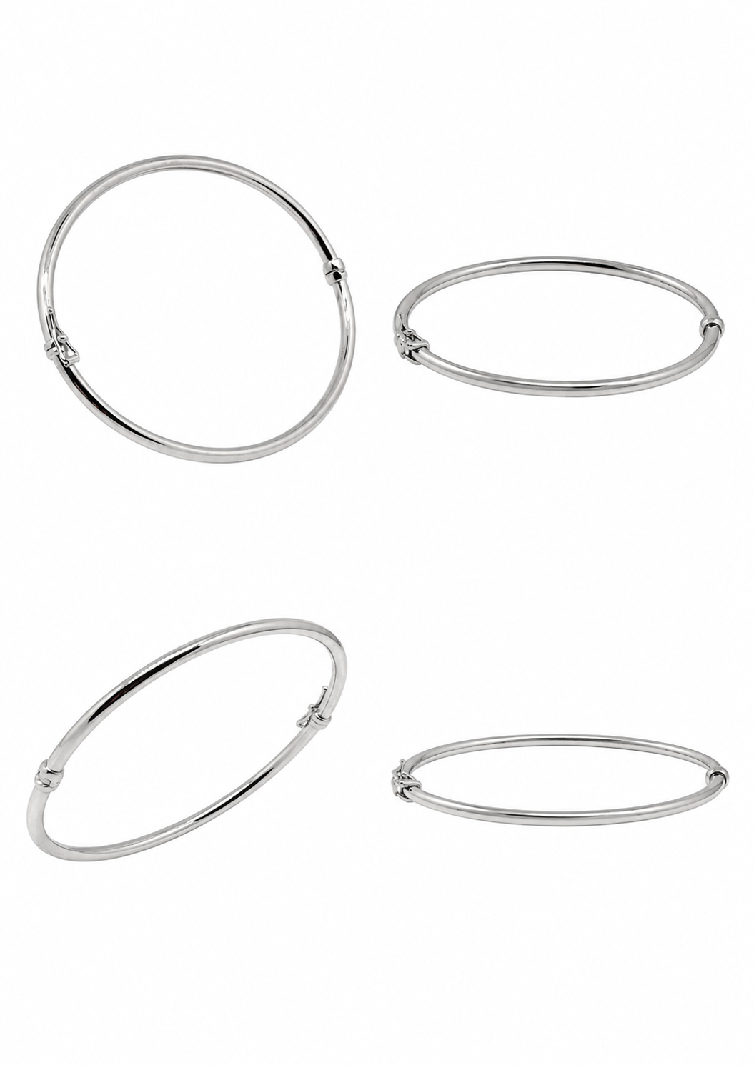 Ronde witgouden armband