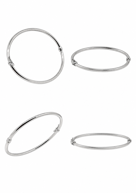 Ronde witgouden armband