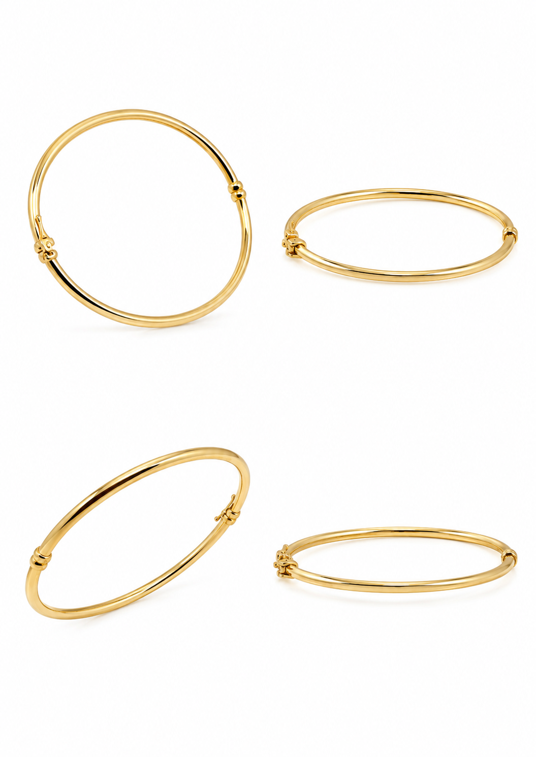 Round yellow gold bracelet