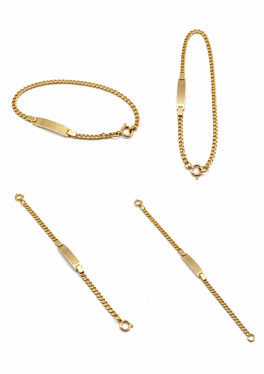 Babyarmband, inclusief gravure, 18k/750 goud, 1,63g