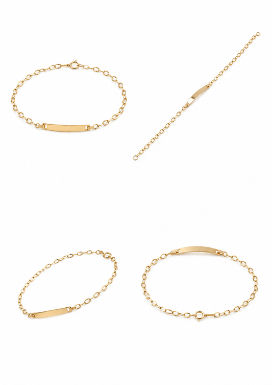 Babyarmband, inclusief gravure, 18k/750 goud, 1,47g