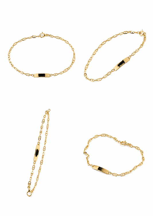 Babyarmband, inclusief gravure, 18k/750 goud, 2,01 g