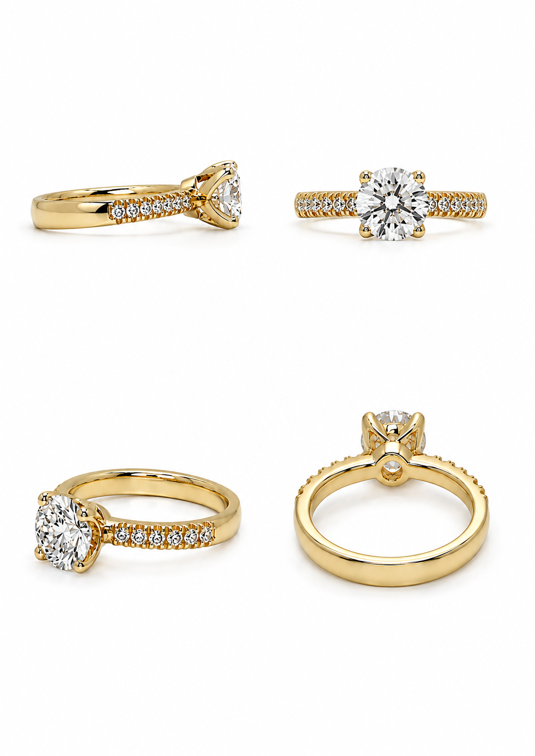Luxe Solitaire Ring in 18k/750 geelgoud