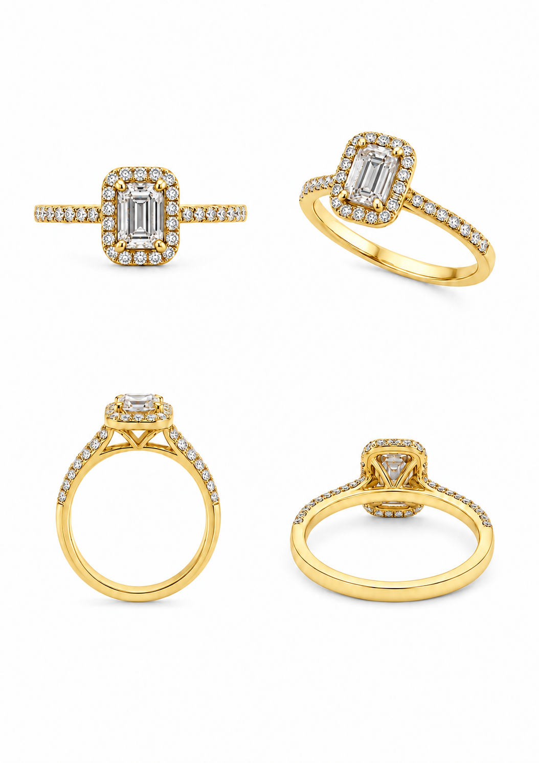 Smaragd geslepen ring