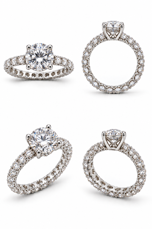 Witgouden ring met een 2,01 ct grote middelste steen