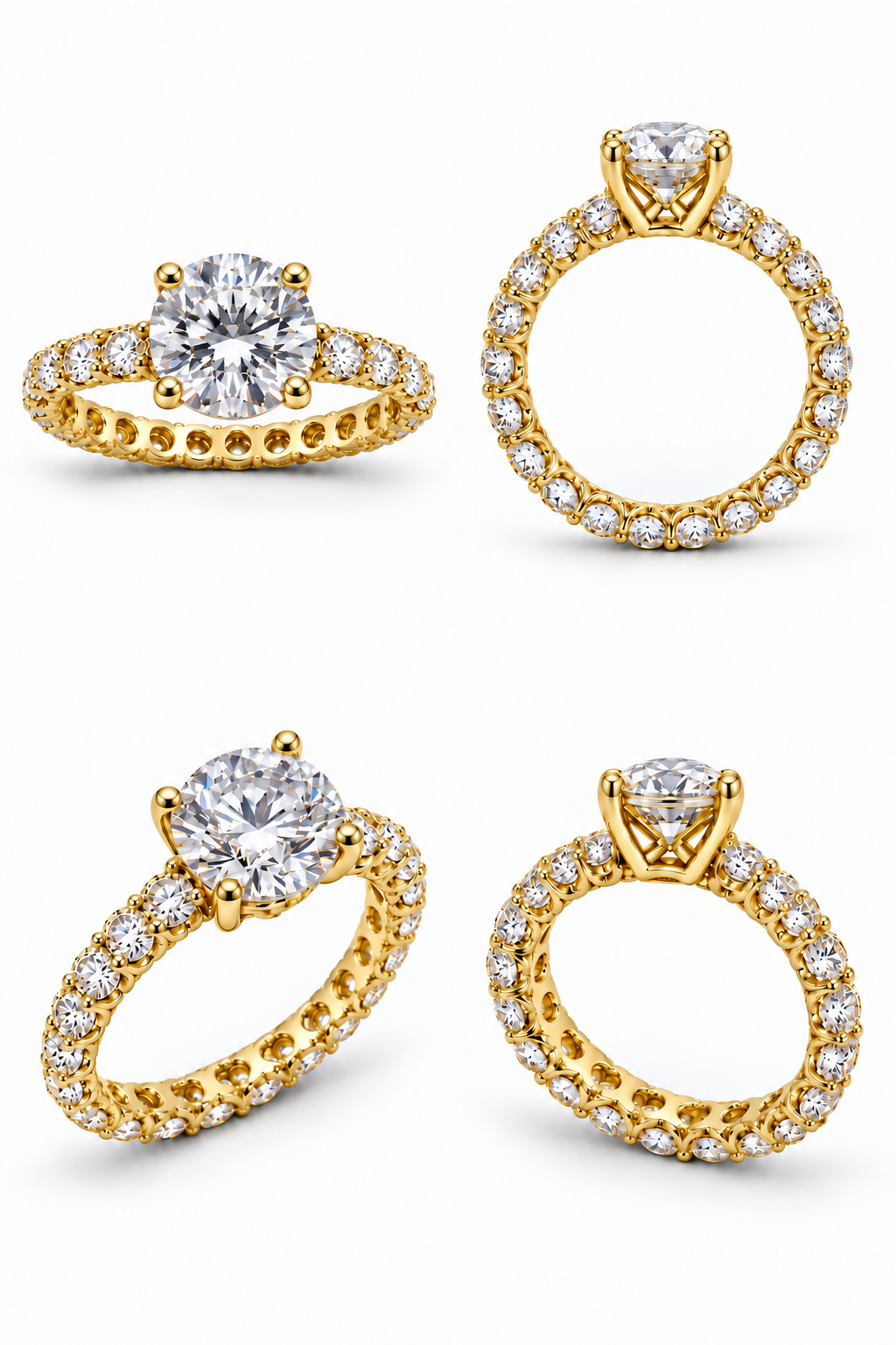 Witgouden ring met een 2,01 ct grote middelste steen