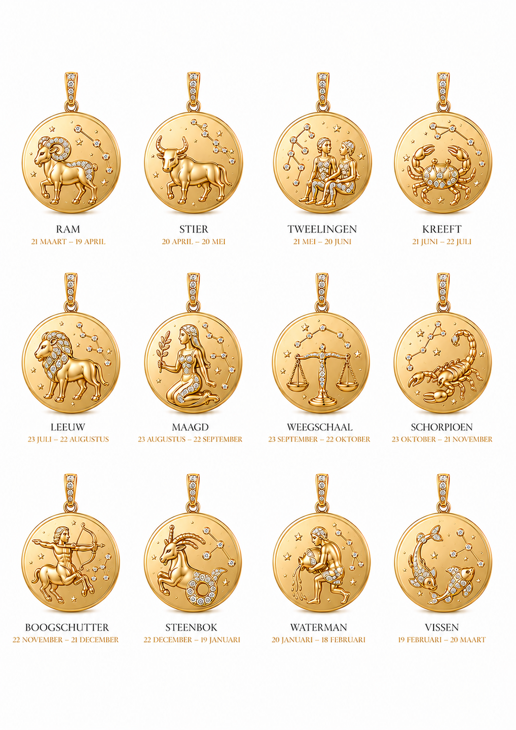 Collection Zodiaque - or jaune 18k et diamants