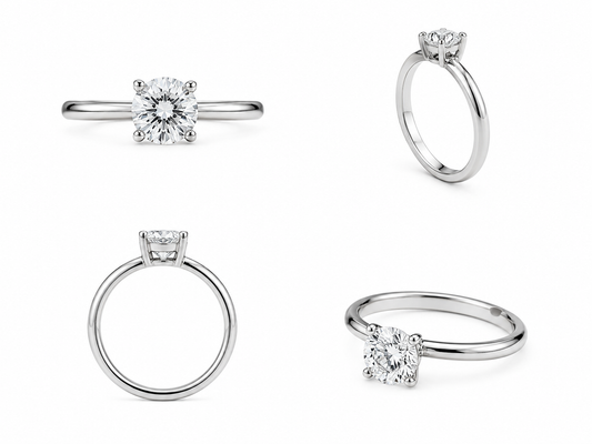 Bague de fiancailles rond brilliant