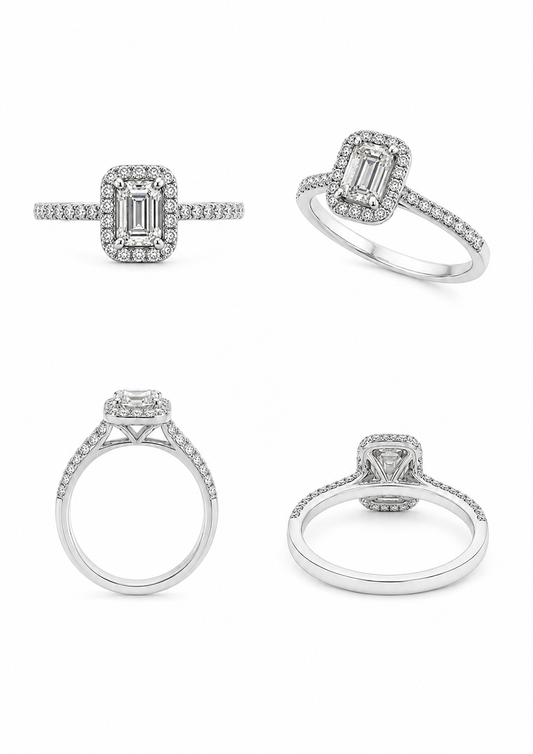Bague coupe émeraude