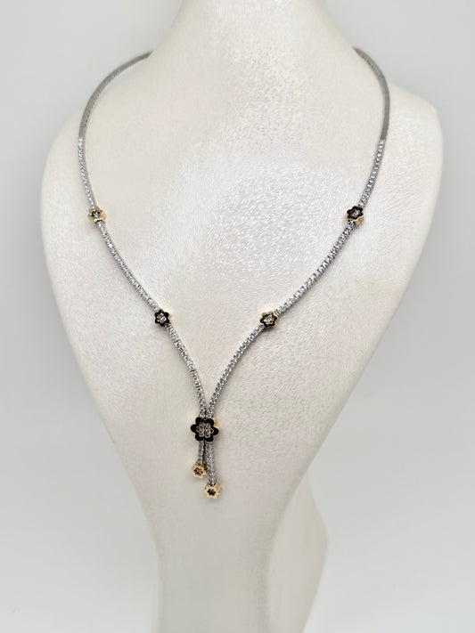 White gold necklace