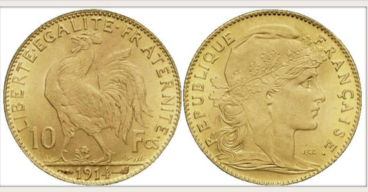 France Marianne 10 francs, the rooster