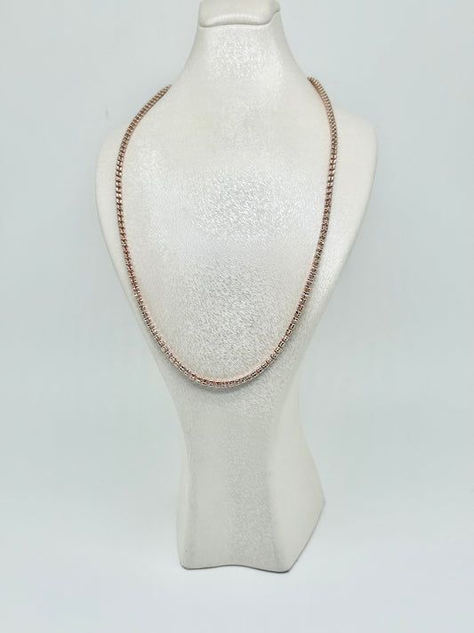 Rose gold 'diamond cut' necklace