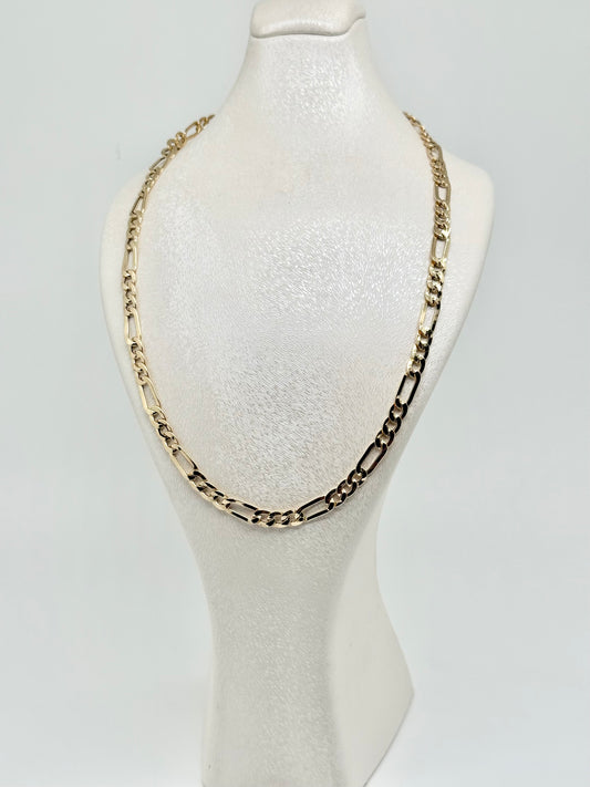 Yellow gold 'figaro' necklace