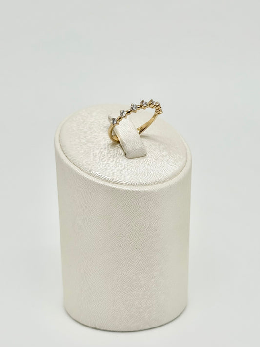 Yellow gold and diamond ring