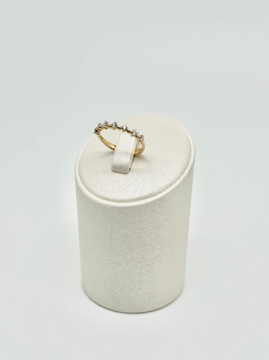 Geelgouden en diamanten ring