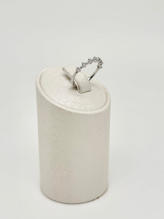 White gold and diamond ring