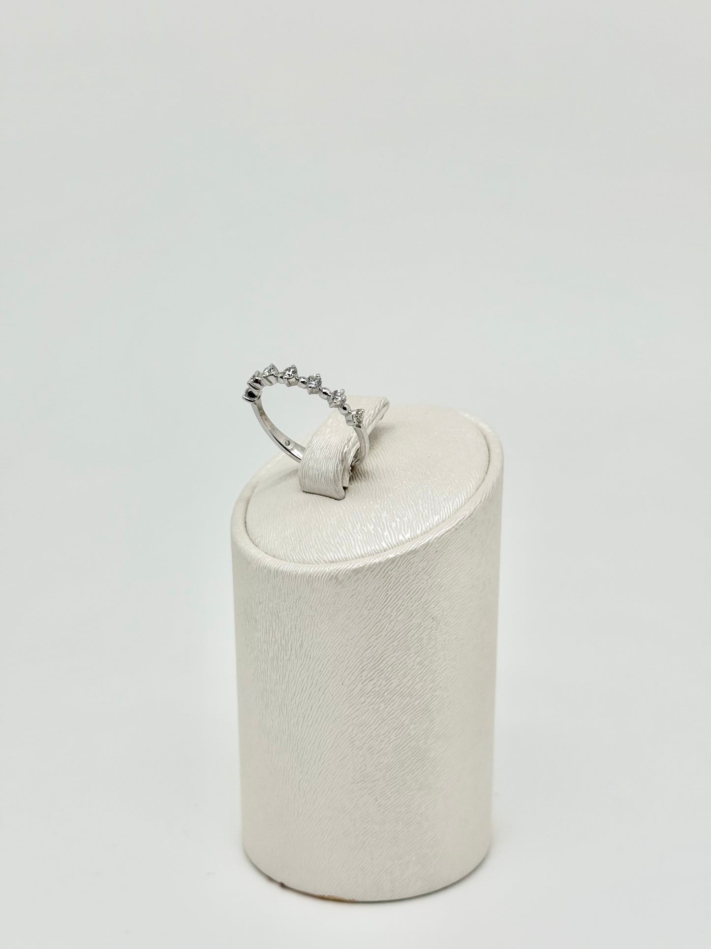 White gold and diamond ring