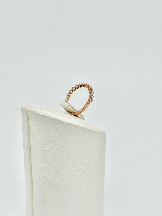 Rose gold and diamond ring