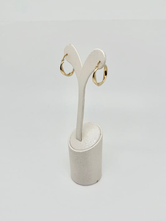 Round yellow gold earrings