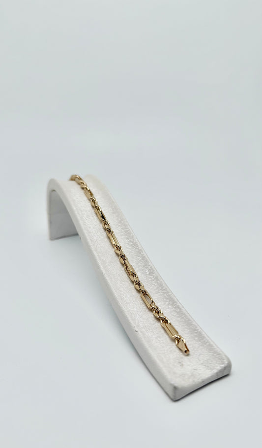 18/750 yellow gold bracelet, wide model
