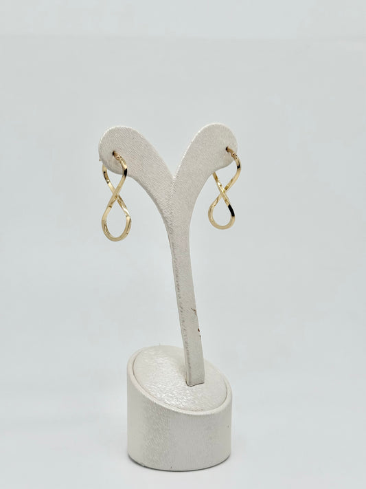 Infinity earrings, 18k/750 yellow gold