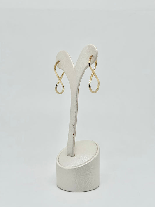Infinity earrings, 18k/750 yellow gold
