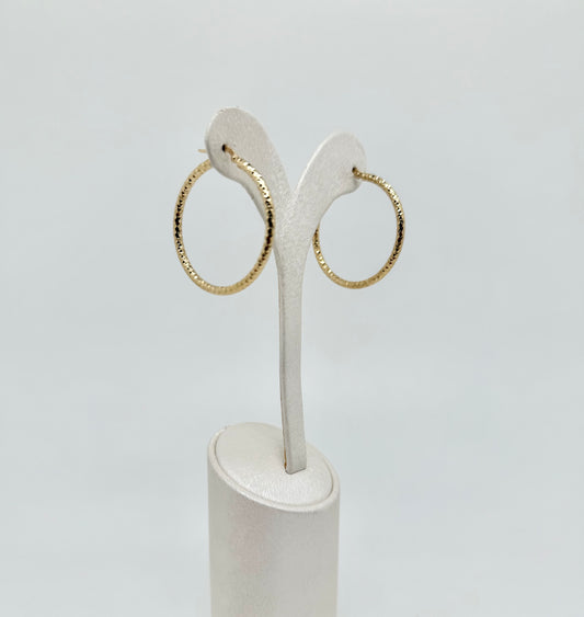 Boucle d'oreille créole en or jaune modèle grand 18k/750, 2,98g