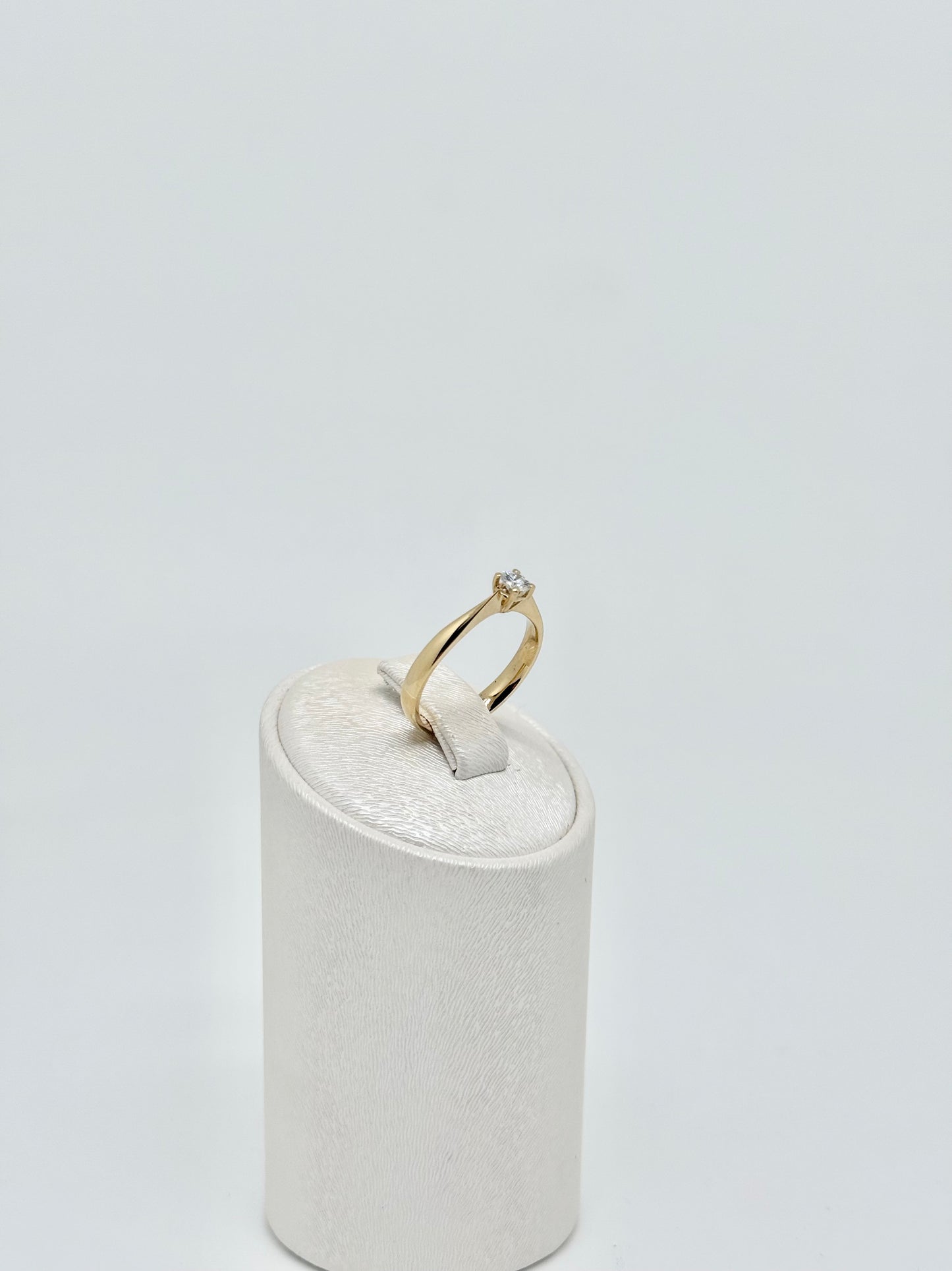 Bague fiancailles or jaune 18k- 0,20ct