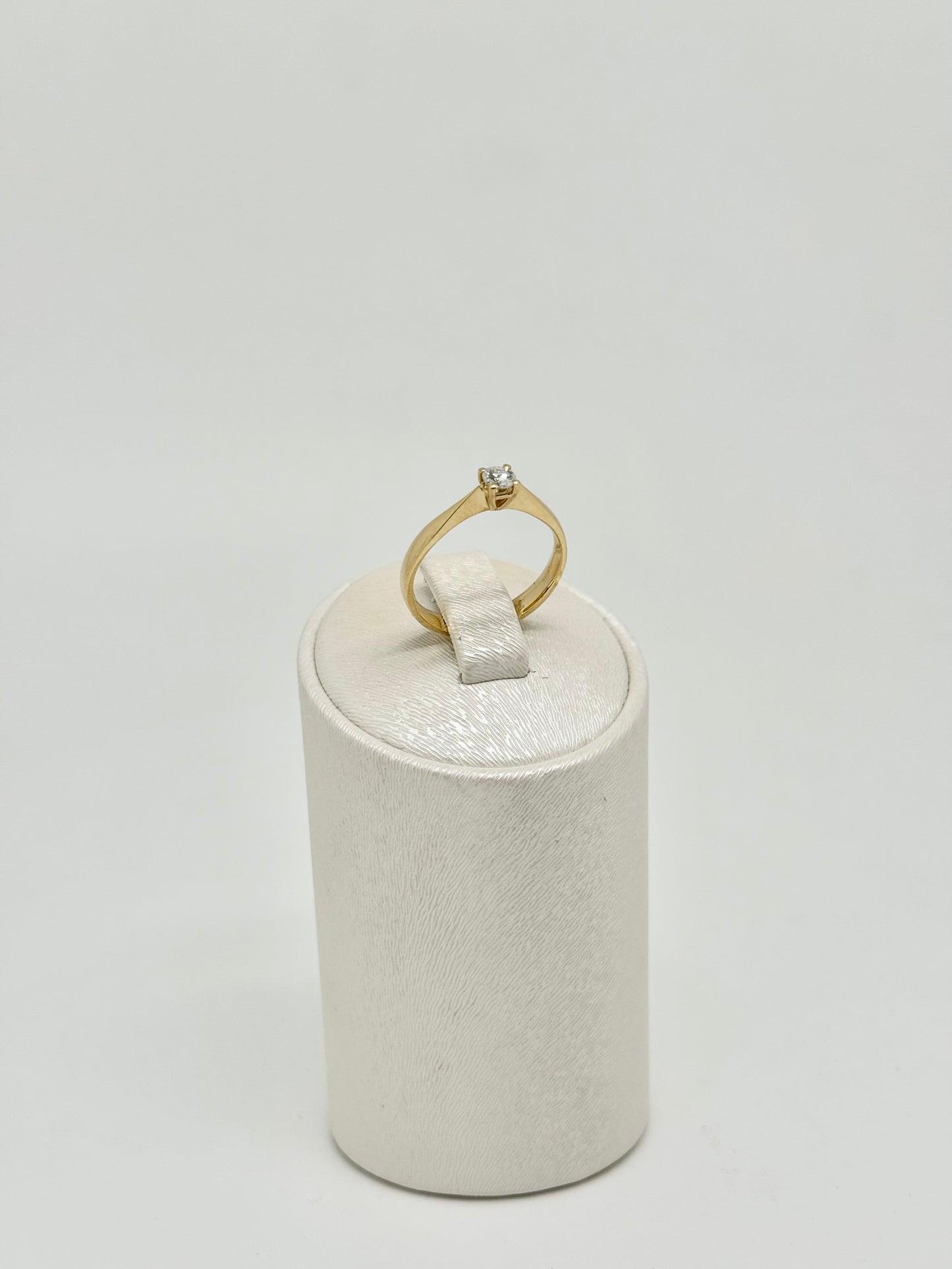 Bague fiancailles or jaune 18k- 0,20ct