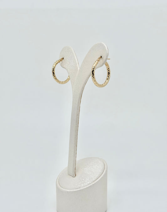 Boucles d'oreilles créoles en or jaune, petit modèle