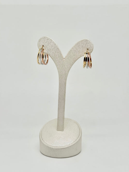 Boucles d'oreilles tricolores