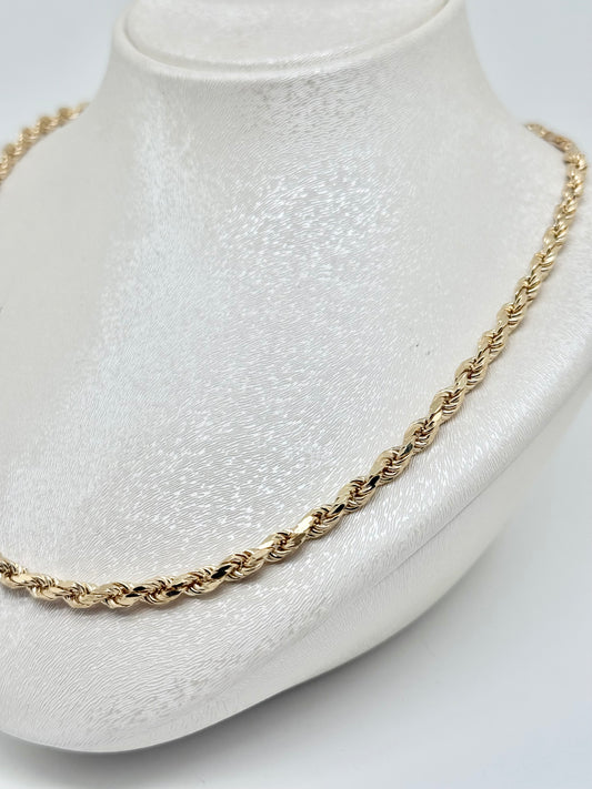 Yellow gold chain, new link, 18 carats/750