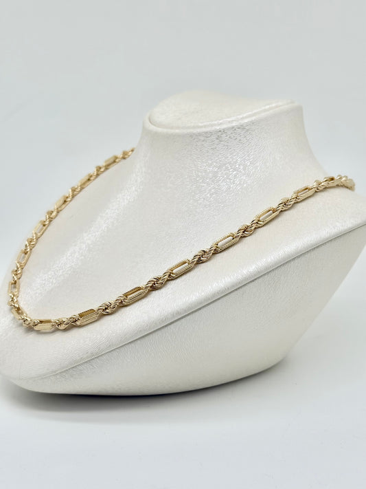 Gold necklace, 18 carats/750, diamond cut, 11.15g