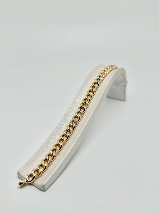 18k/750 geelgouden Cubaanse schakelarmband, 14,88 g