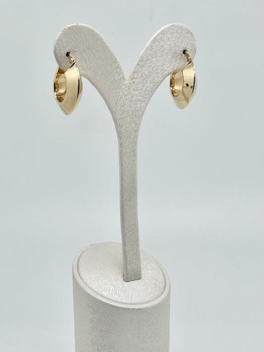 Hoop earrings in yellow gold, 18k/750, 3.27g