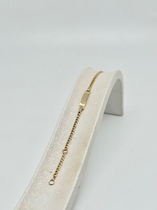 Babyarmband, inclusief gravure, 18k/750 goud, 1,58g