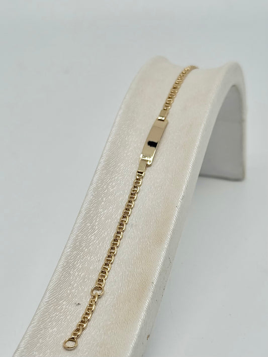 Babyarmband, inclusief gravure, 18k/750 goud, 1,63 g