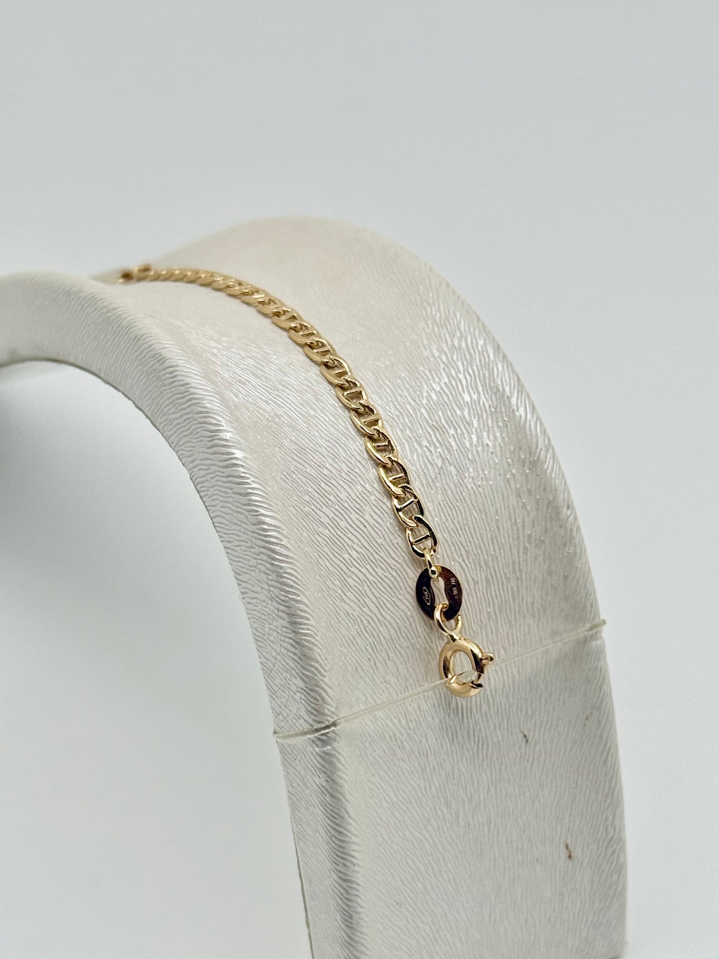 Baby bracelet, engraving included, 18k/750 gold, 1.63g