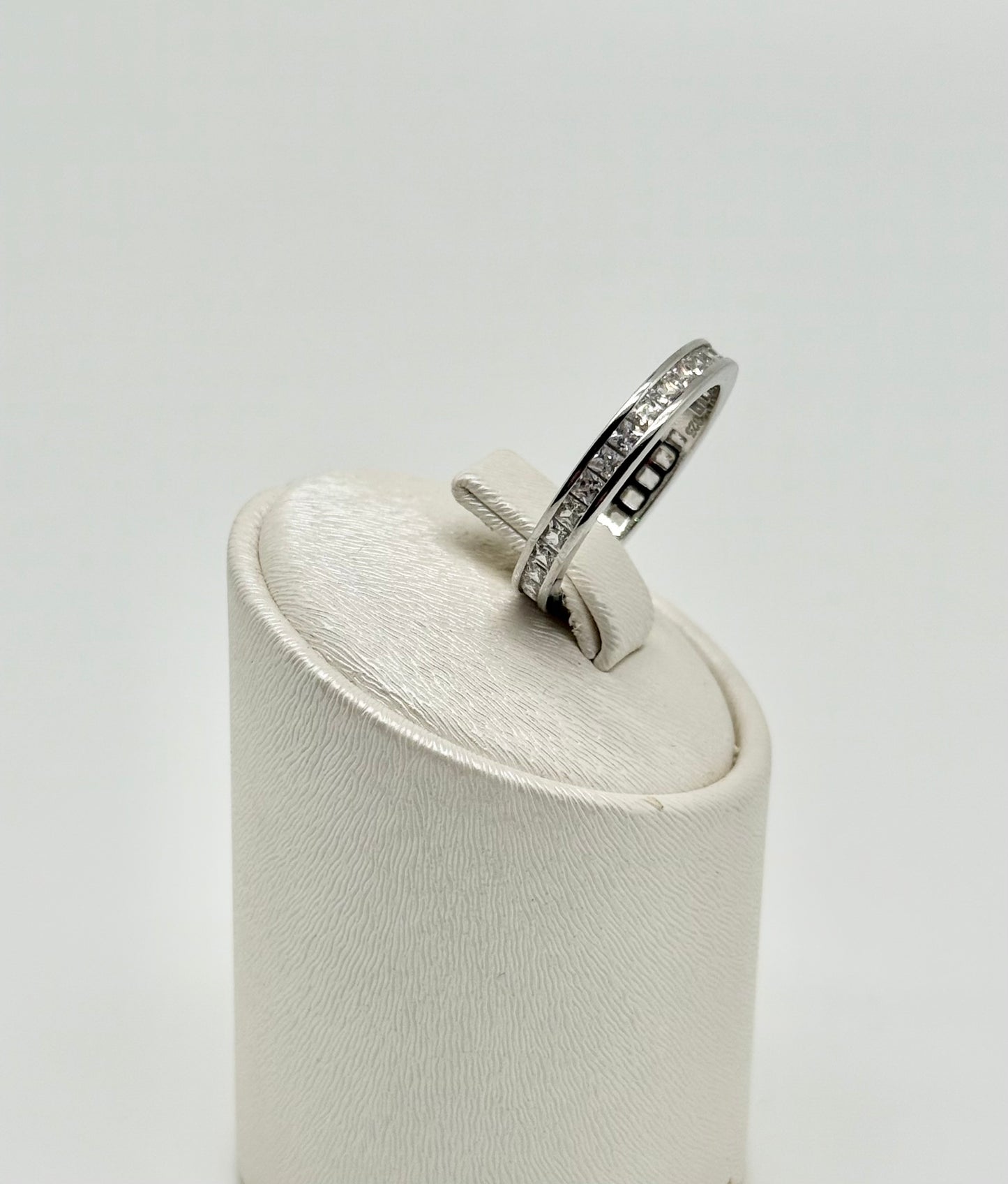 Ring van 925 sterling zilver bezet met zirkoon, rhodium-plated, 3,03 g