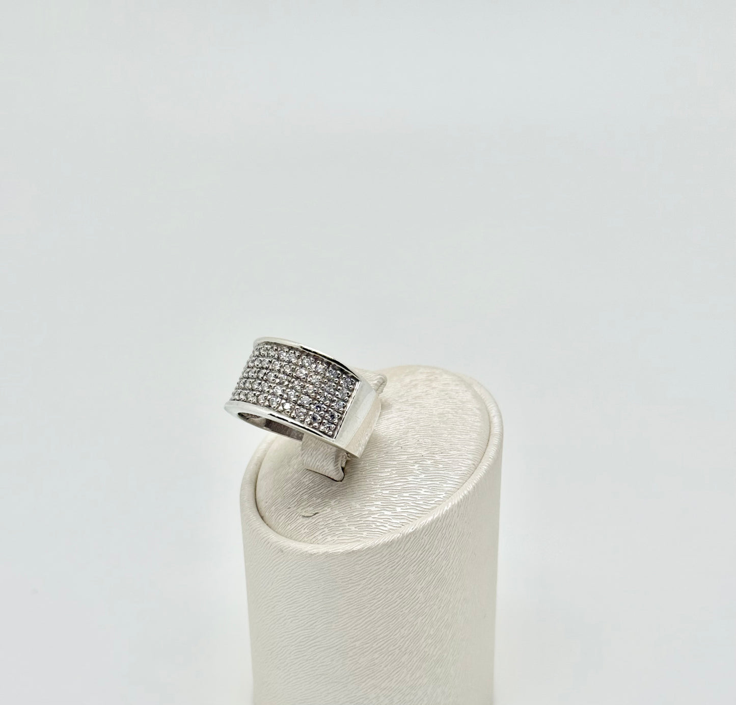 Ring van 925 sterling zilver bezet met zirkonia, rhodium-plated, 6,95