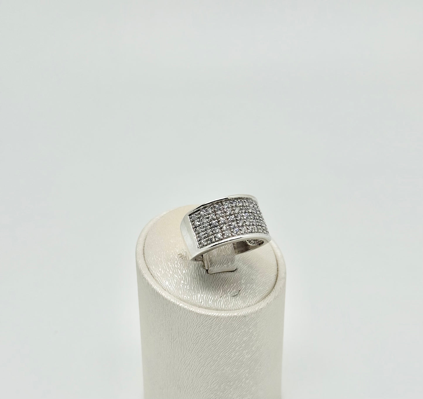 Ring van 925 sterling zilver bezet met zirkonia, rhodium-plated, 6,95