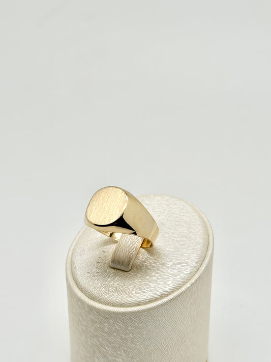 Herenring van geel goud