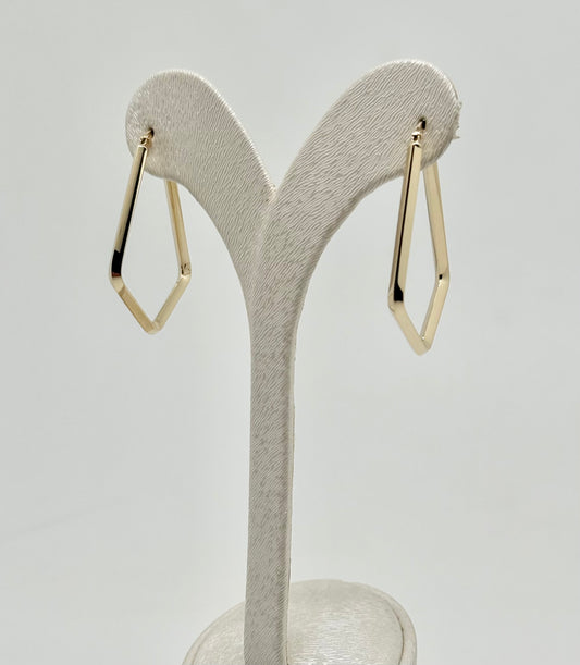 18k/750 yellow gold earrings, 2.13g